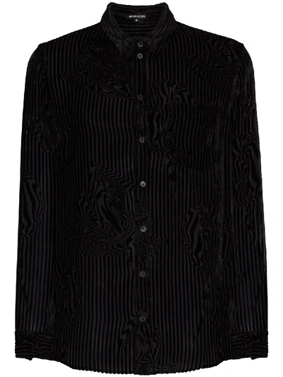 Shop Ann Demeulemeester Vasily Flocked Shirt In Black