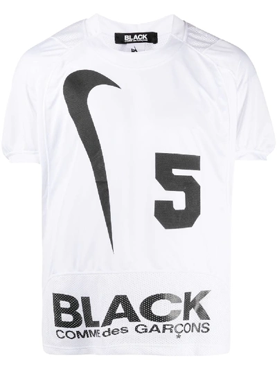 Shop Black Comme Des Garçons X Nike Logo-print T-shirt In White