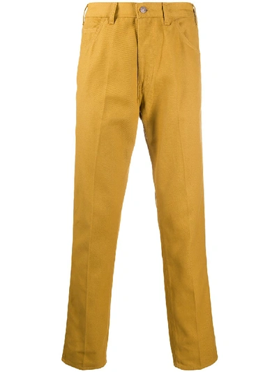 Shop Levi's Five Pocket Straight-leg Trousers In Yellow