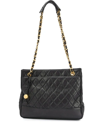 Pre-owned Chanel Quilted Tote Bag In Black