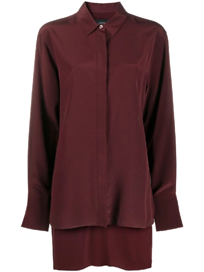 Shop Joseph Silk Loose-fit Shirt In Red