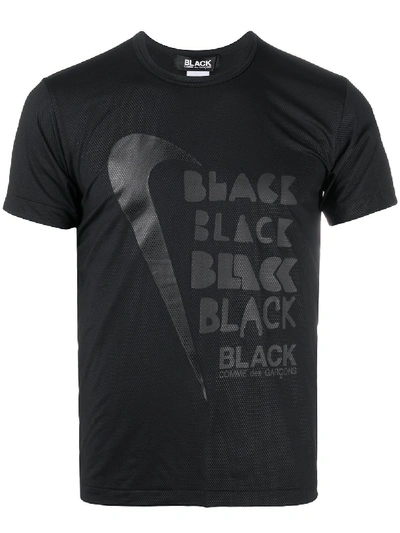 Shop Black Comme Des Garçons X Nike Logo-print T-shirt In Black