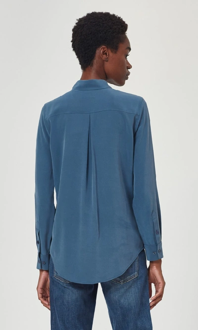 Shop Equipment Essential Silk Shirt In Orion Blue
