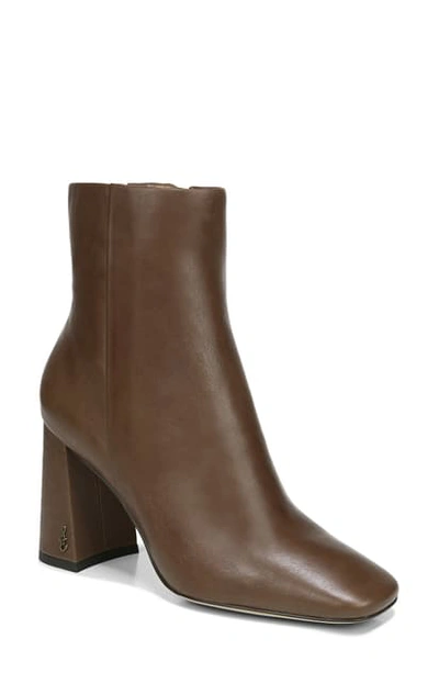 Shop Sam Edelman Codie Square Toe Bootie In Toasted Coconut