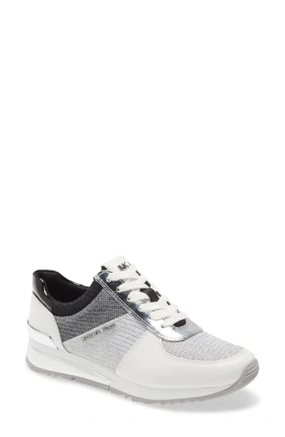Shop Michael Michael Kors 'allie' Sneaker In Silver