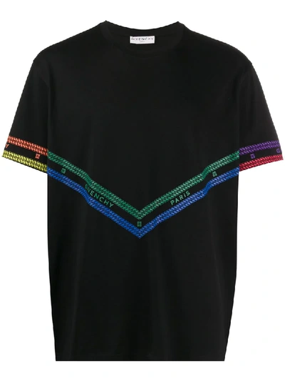 Shop Givenchy Multicoloured Chain Print T-shirt In 960 Multicolored
