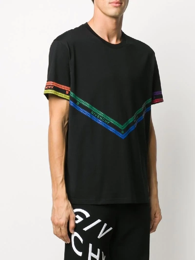 Shop Givenchy Multicoloured Chain Print T-shirt In 960 Multicolored