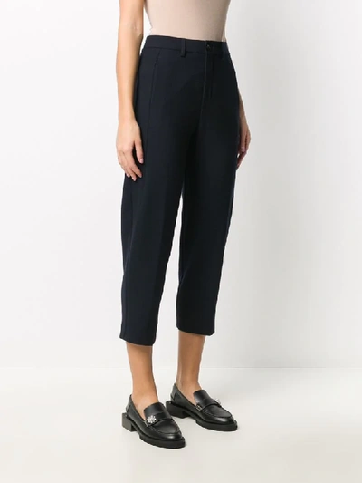 Shop Closed Cropped-leg Tailored Trousers In Blue