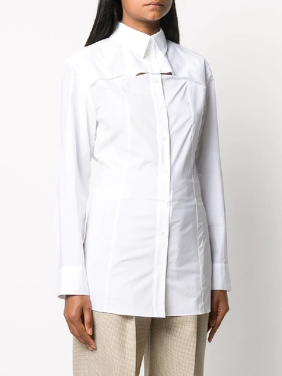 Shop Jacquemus Rear Cut Out Shirt In White