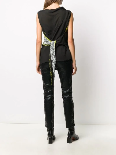 Shop Rick Owens Draped Sleeveless Top In Black