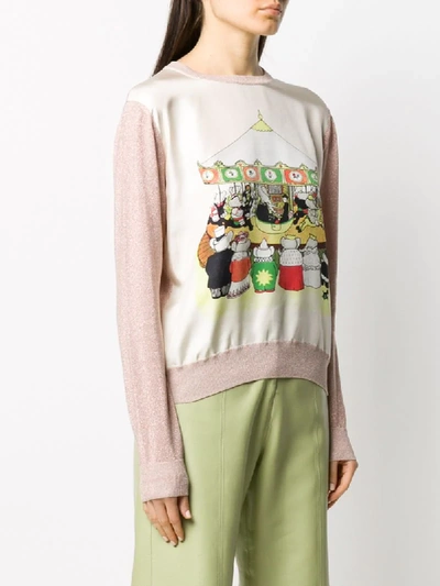 Shop Lanvin Babar Print Jumper In Pink