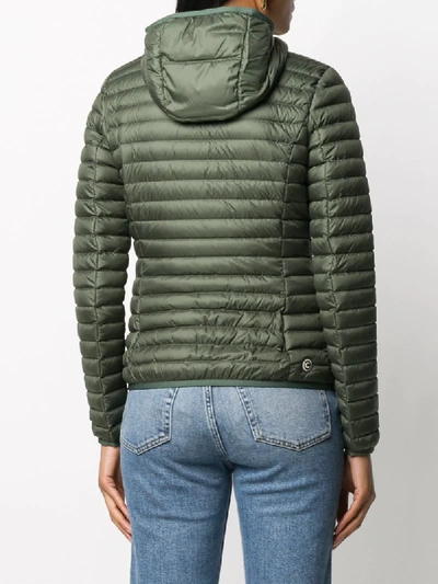 Shop Colmar Quilted Hooded Jacket In Green