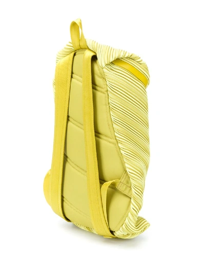 Shop Issey Miyake Plissé Backpack In Yellow