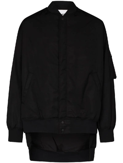 Shop Y-3 Logo-print Bomber Jacket In Black