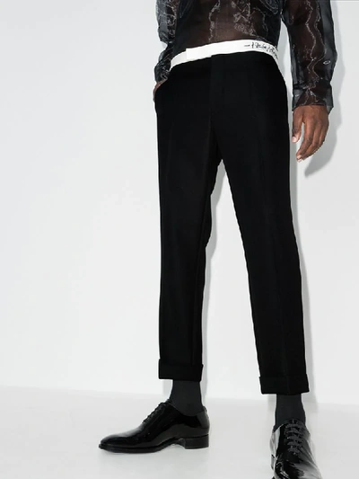 Shop Haider Ackermann Cropped Tailored Trousers In Black