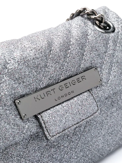 Shop Kurt Geiger Mini Brixton Shoulder Bag In Grey