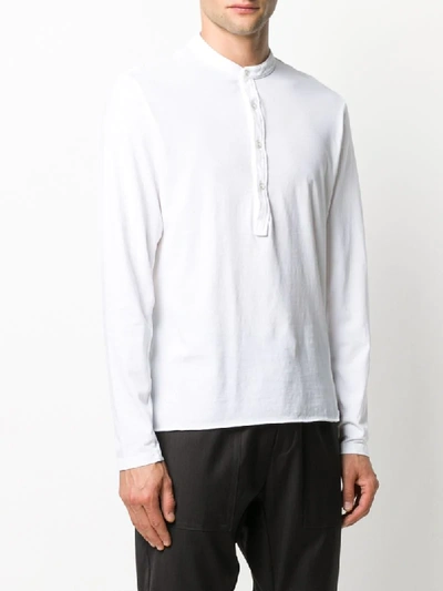 Shop Barena Venezia Henley Long-sleeve T-shirt In White