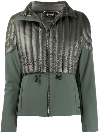 Shop Colmar Contrast-panel Jacket In Green