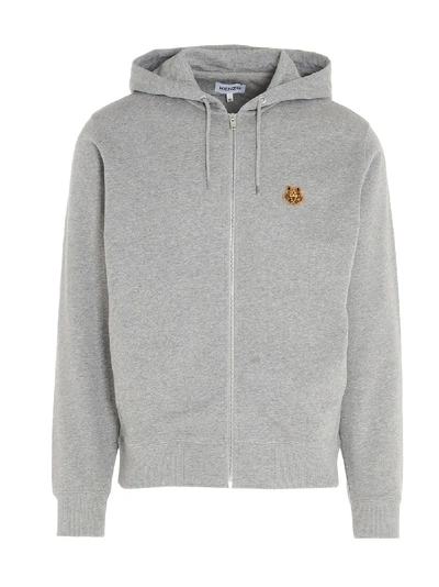 Shop Kenzo Tiger Crest Sweater In Grey