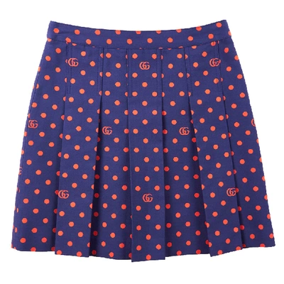 Shop Gucci Skirt In Blue/orange