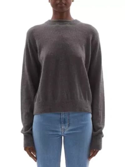 Shop Helmut Lang Women's Crew Alpaca-blend Sweater In Sartorial Steel