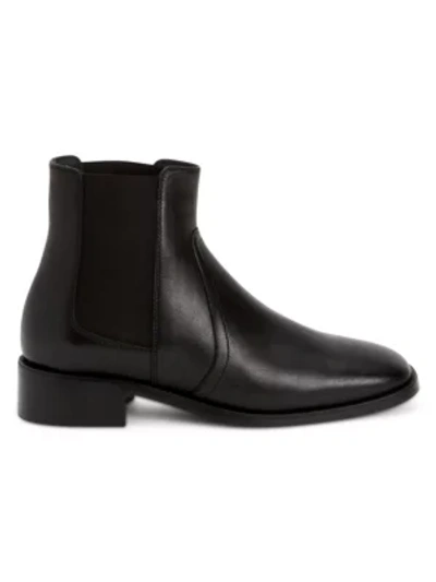 Shop Aquatalia Tamera Block-heel Leather Chelsea Boots In Black