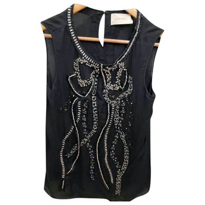 Pre-owned Marchesa Silk Blouse In Black