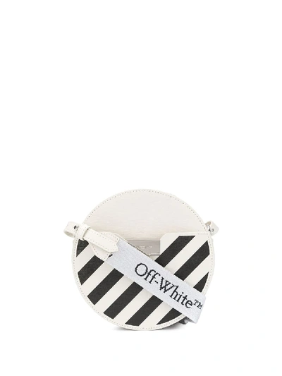 Shop Off-white Diag-stripe Crossbody Bag In White