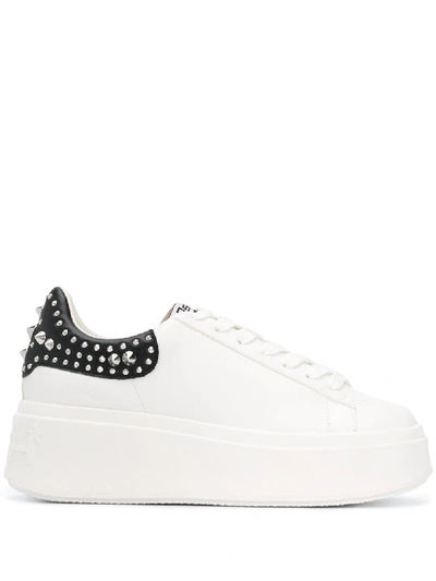 Shop Ash Moby Studded Low-top Sneakers In White
