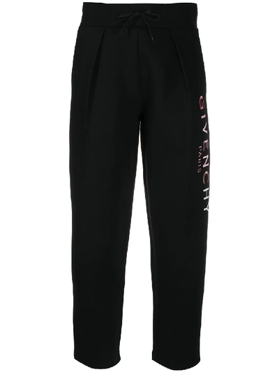 Shop Givenchy Logo Printed Sweatpants In Black