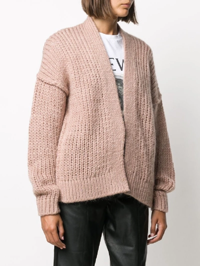 Shop Alysi Wool Cardigan In Pink