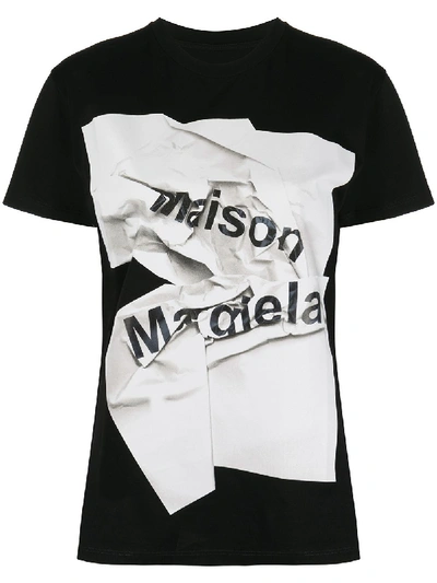 Shop Maison Margiela Cotton T-shirt In Black