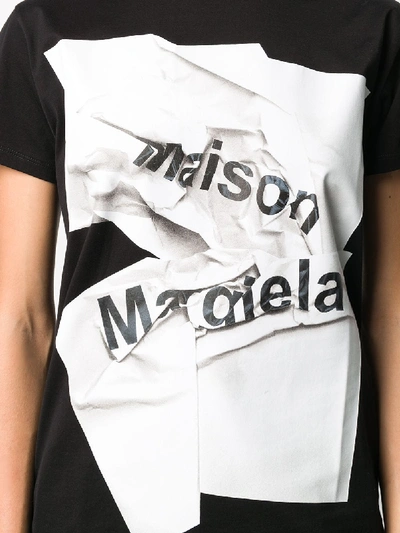 Shop Maison Margiela Cotton T-shirt In Black