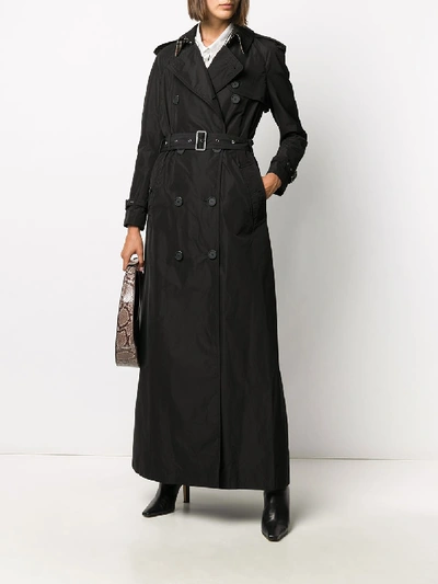 Shop Burberry Battersea Trench In Black