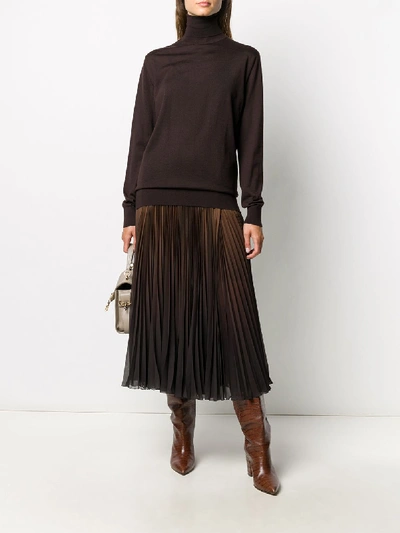 Shop Dolce & Gabbana Degrading Effect Skirt In Brown