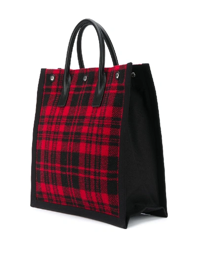 Shop Saint Laurent Rive Gauche Shopping Bag In Red