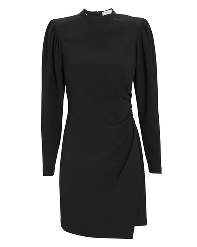 Shop A.l.c Jane Draped Crepe Dress In Black