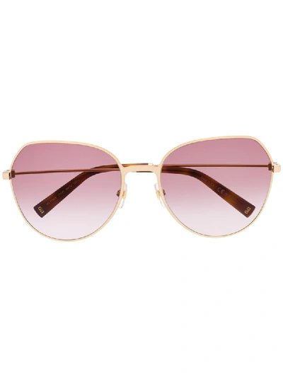 Shop Givenchy 7158/s Oversize Frame Sunglasses In Gold