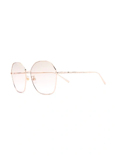 Shop Givenchy Oversize Tinted Sunglasses In Gold