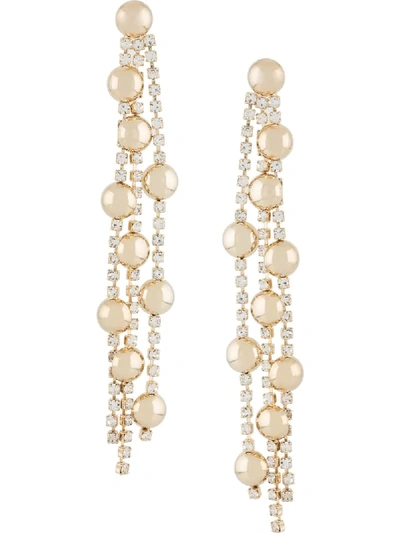 Shop Rosantica Tarocchi Crystal Embellished Earrings In Gold