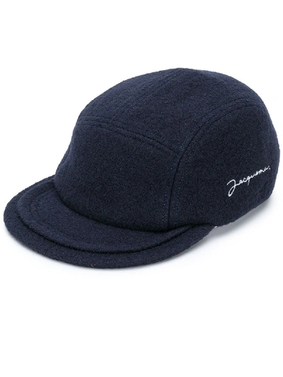 Shop Jacquemus La Casquette Wool Hat In Blue