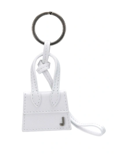 Shop Jacquemus Le Chiquito Keyring In White