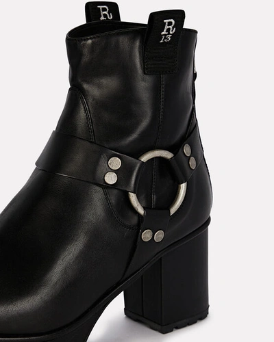 Shop R13 Ankle Harness Platform Boots In Black