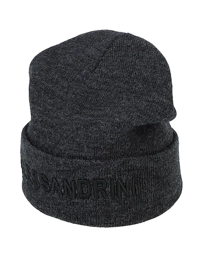 Shop Daniele Alessandrini Hat In Steel Grey