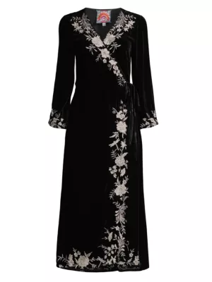 kimono velvet dress