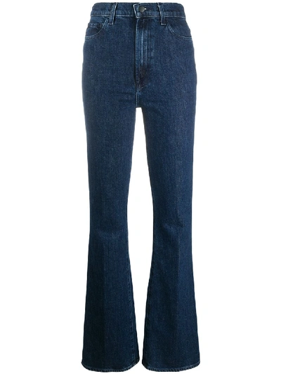 Shop J Brand High-waisted Bootcut Jeans In Blue