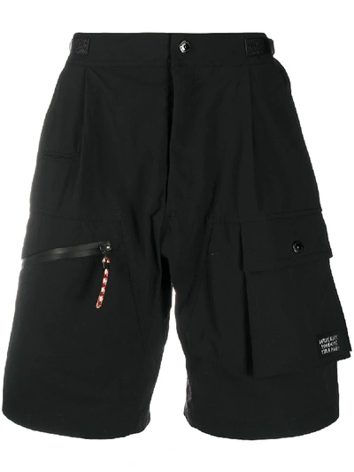 Shop Burberry Technical Combat Shorts In Black
