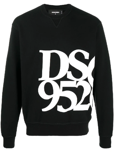 Shop Dsquared2 Side Print Sweatshirt In Black
