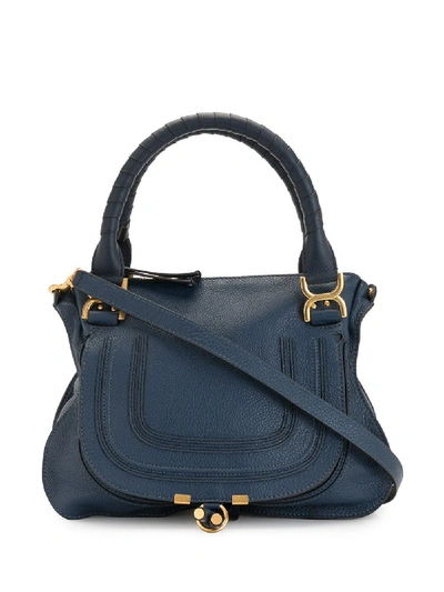 Shop Chloé Marcie Tote Bag In Blue