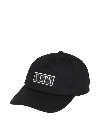 Shop Valentino Vltn Patch Baseball Hat In Black